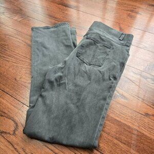 Betabrand Straight Leg 4 Pocket Yoga Denim Jeans Gray Pull On L
